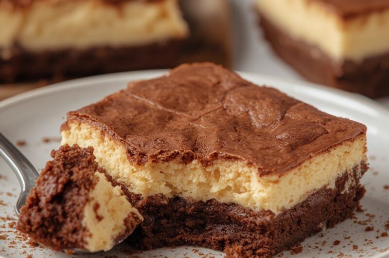 Cheesecake Brownies cooking