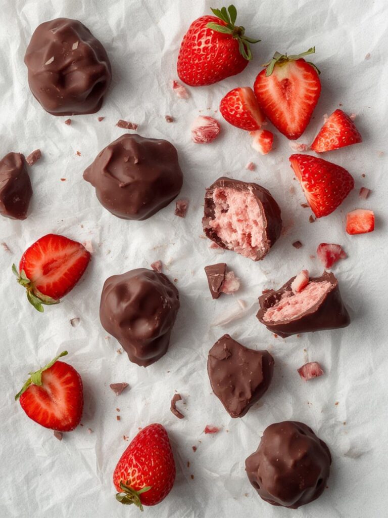Chocolate-Covered Strawberry Clusters