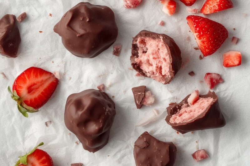 Chocolate-Covered Strawberry Clusters