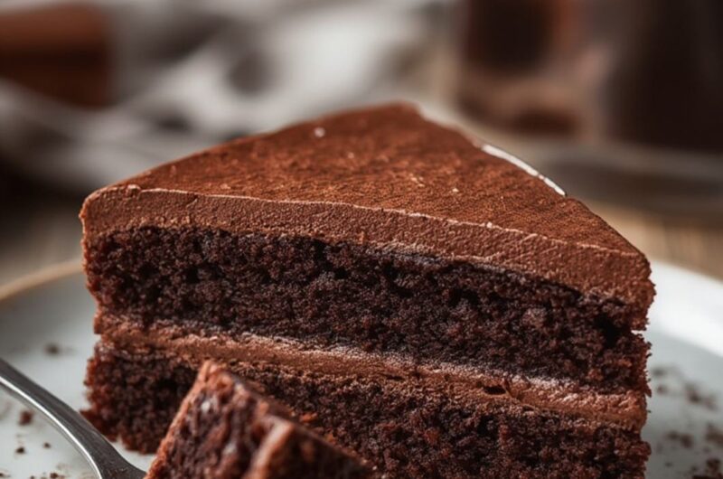 Chocolate Fudge Cake cooking