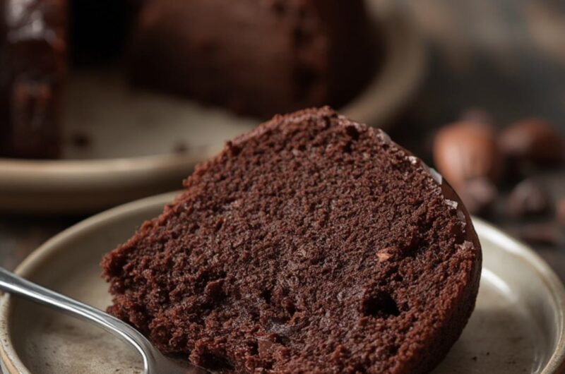 Chocolate Pound Cake cooking