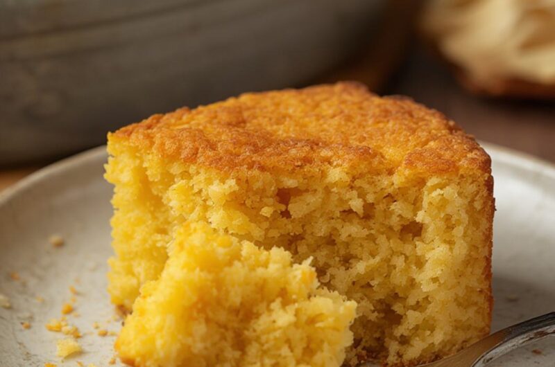 Cornbread Cake cooking