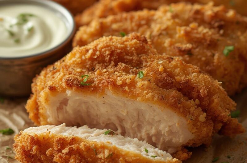 Crispy Fried Chicken Breast cooking