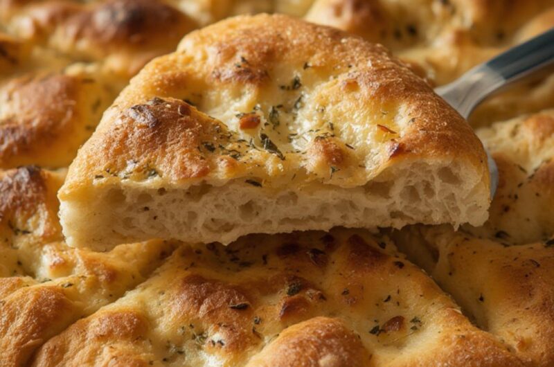 Focaccia Bread cooking