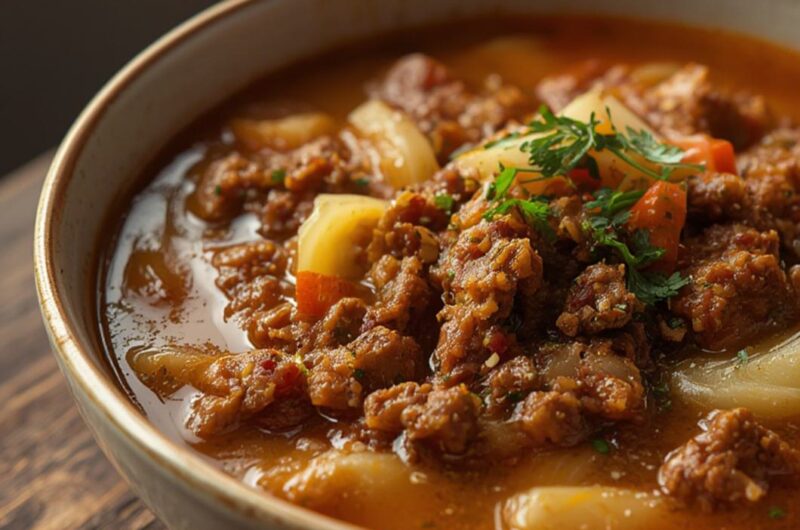 Ground Beef Cabbage Soup