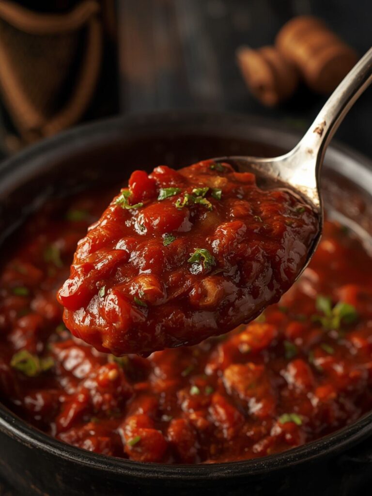 Guinness Chili cooking