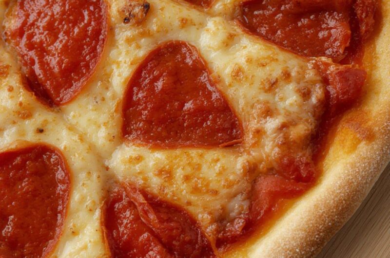 Heart-Shaped Pizza with Pepperoni Roses