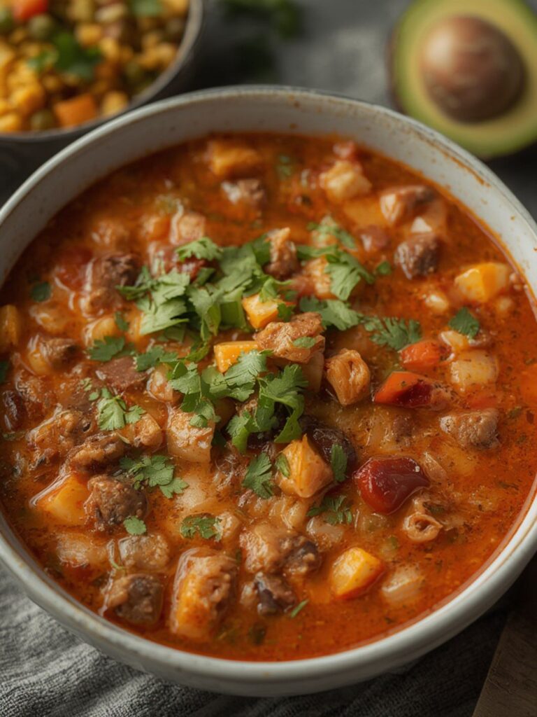 High-Protein Tex Mex Soup cooking