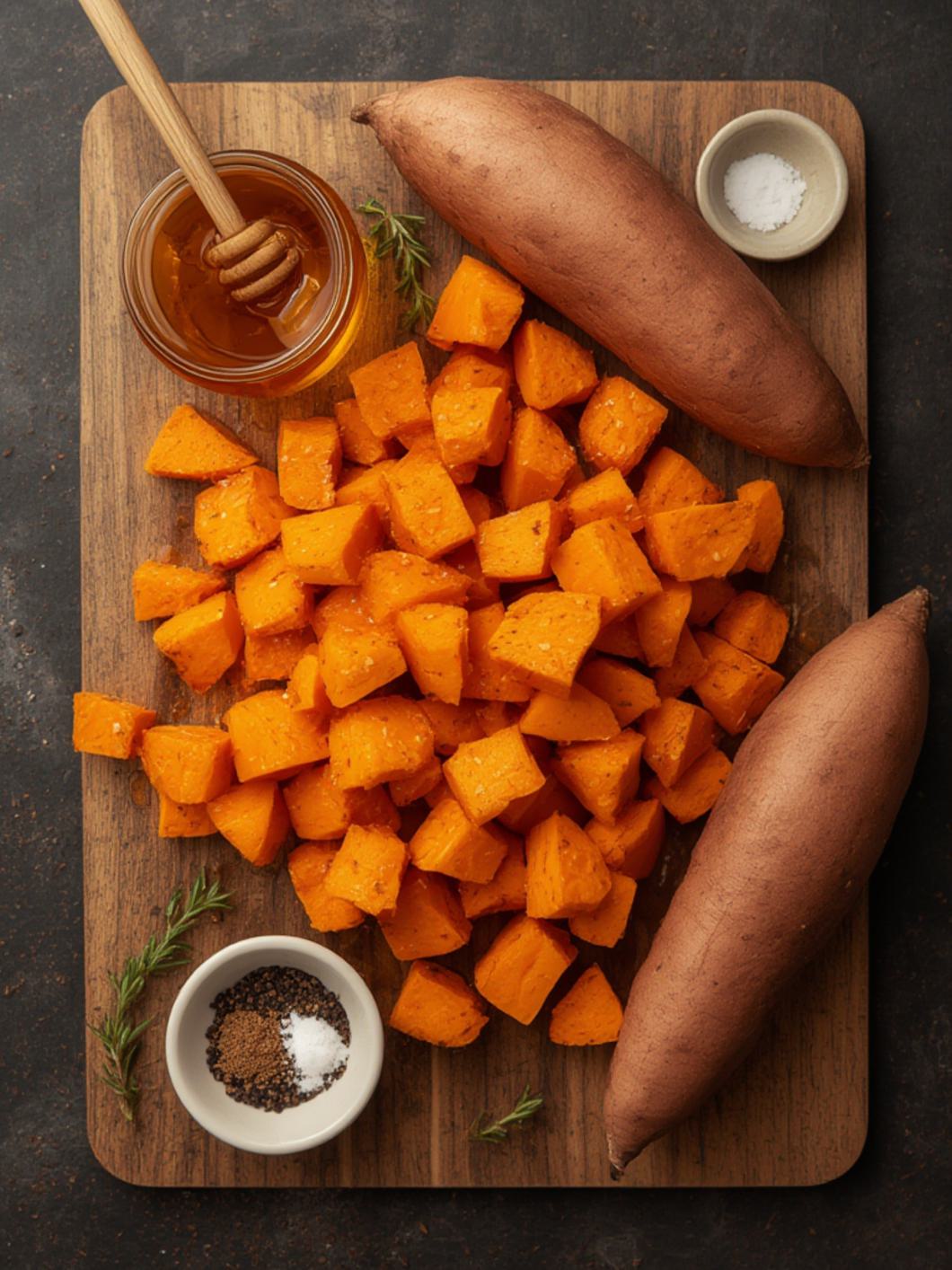 Honey Roasted Sweet Potatoes