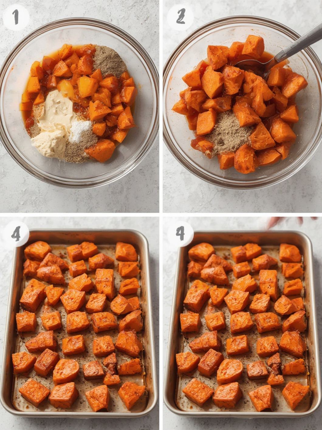Honey Roasted Sweet Potatoes steps