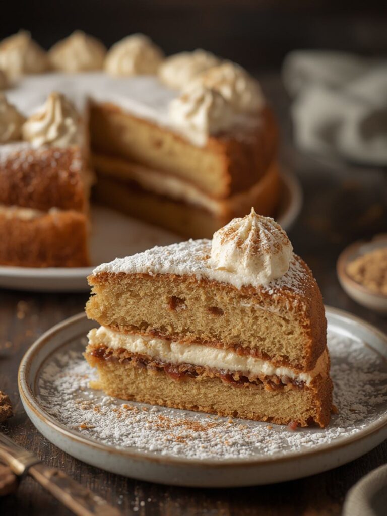 Italian Cannoli Cake cooking