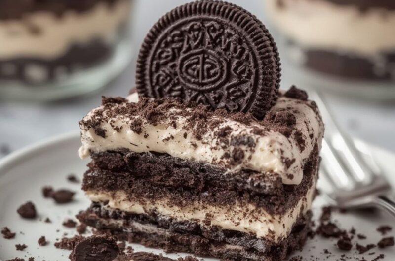 Layered Oreo Dessert cooking