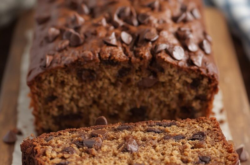 Mocha Chip Banana Bread cooking
