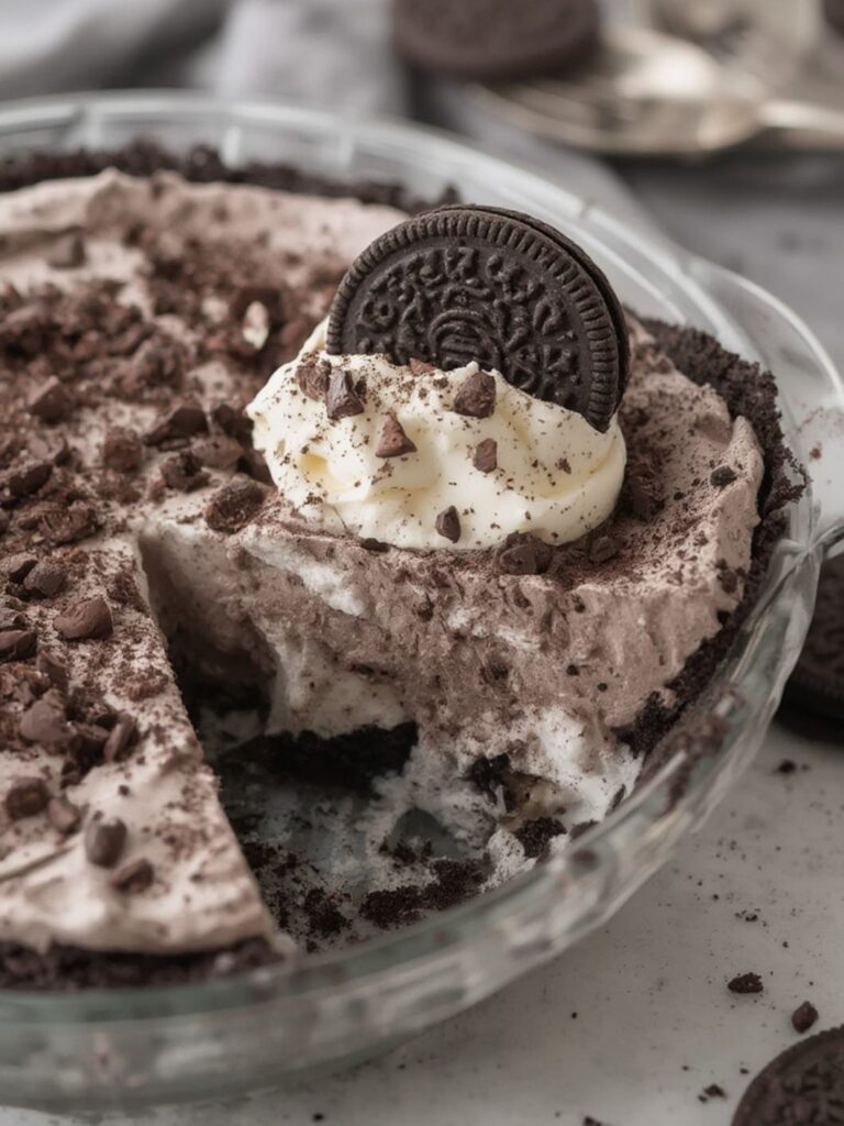 No Bake Oreo Pudding Pie cooking