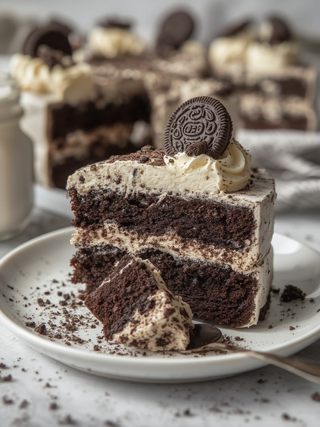 Oreo Icebox Cake cooking
