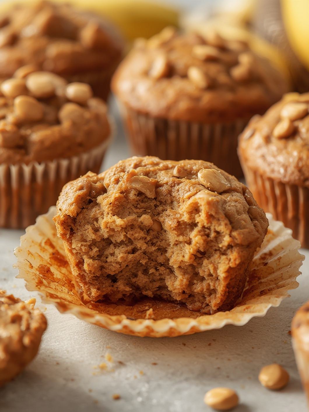 Peanut Butter Banana Muffins cooking