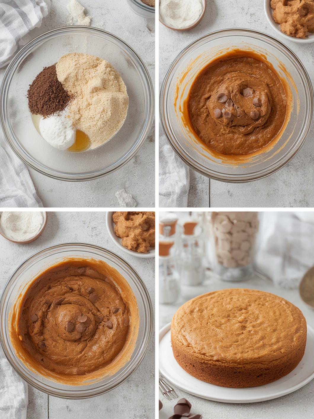 Peanut Butter Cup Cake steps
