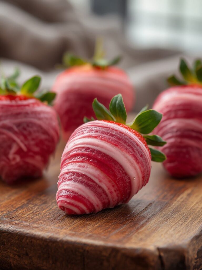 Pink Ombré Chocolate Strawberries