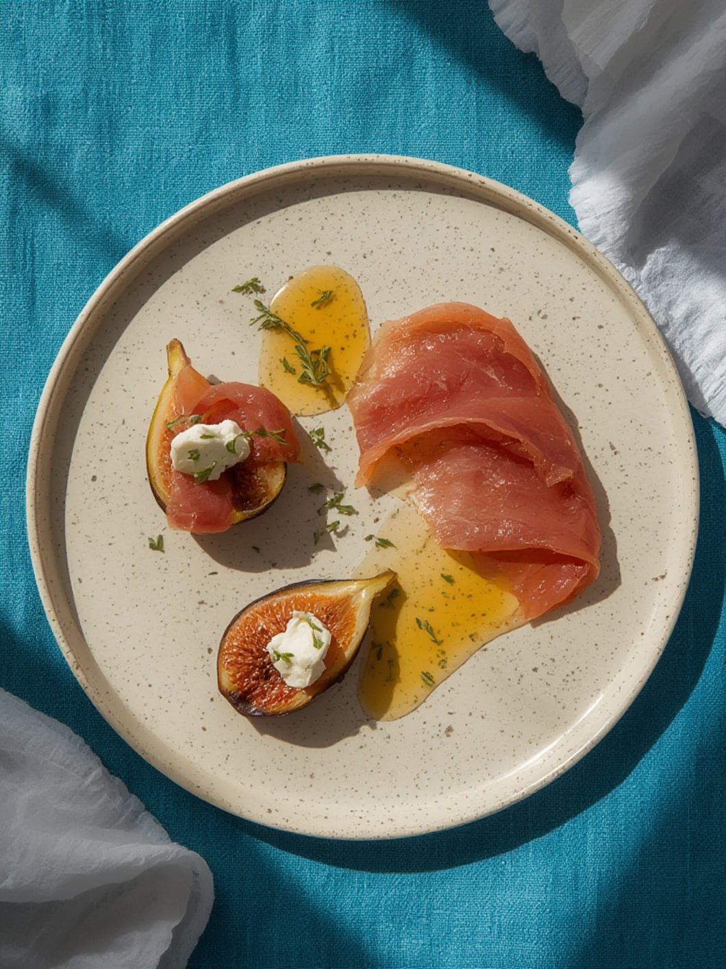 Prosciutto-Wrapped Figs with Hot Honey