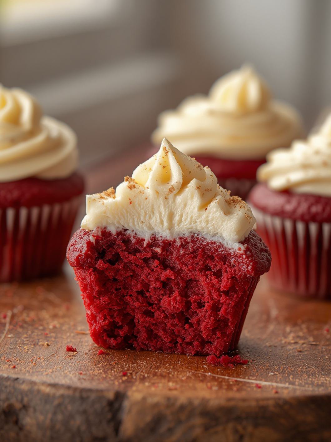 Red Velvet Cupcakes with Cream Cheese Frosting