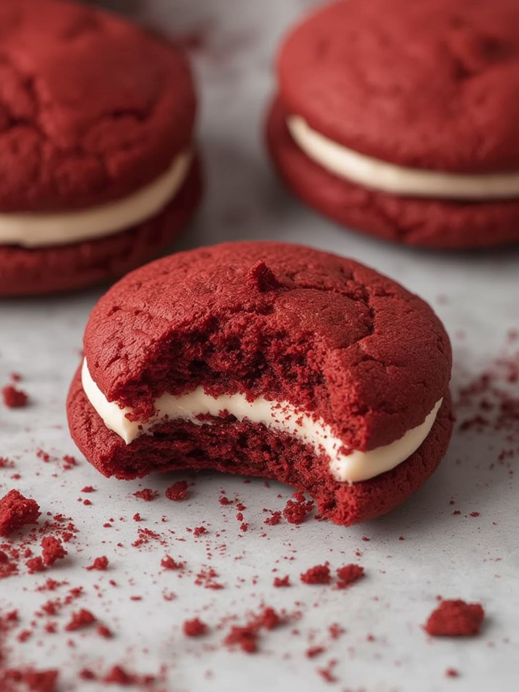 Red Velvet Whoopie Pies cooking