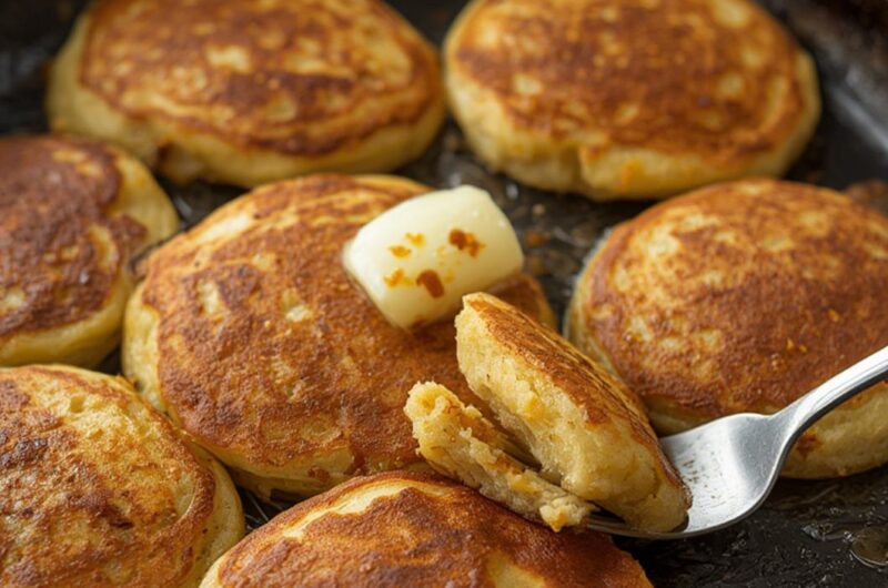 Sheet Pan Pancakes cooking