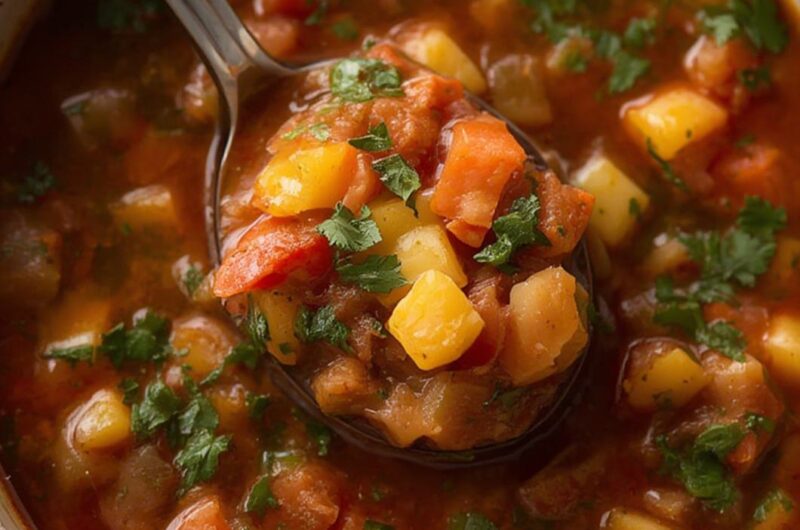 Slow Cooker Minestrone Soup Recipe cooking