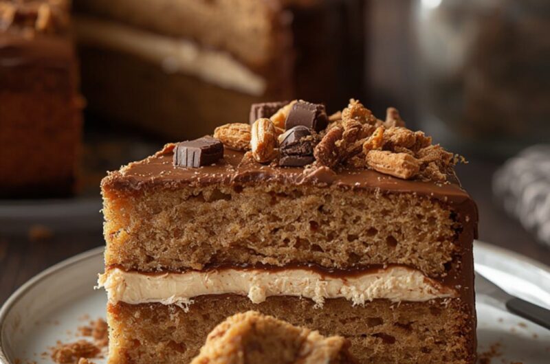 Snickers Cake cooking