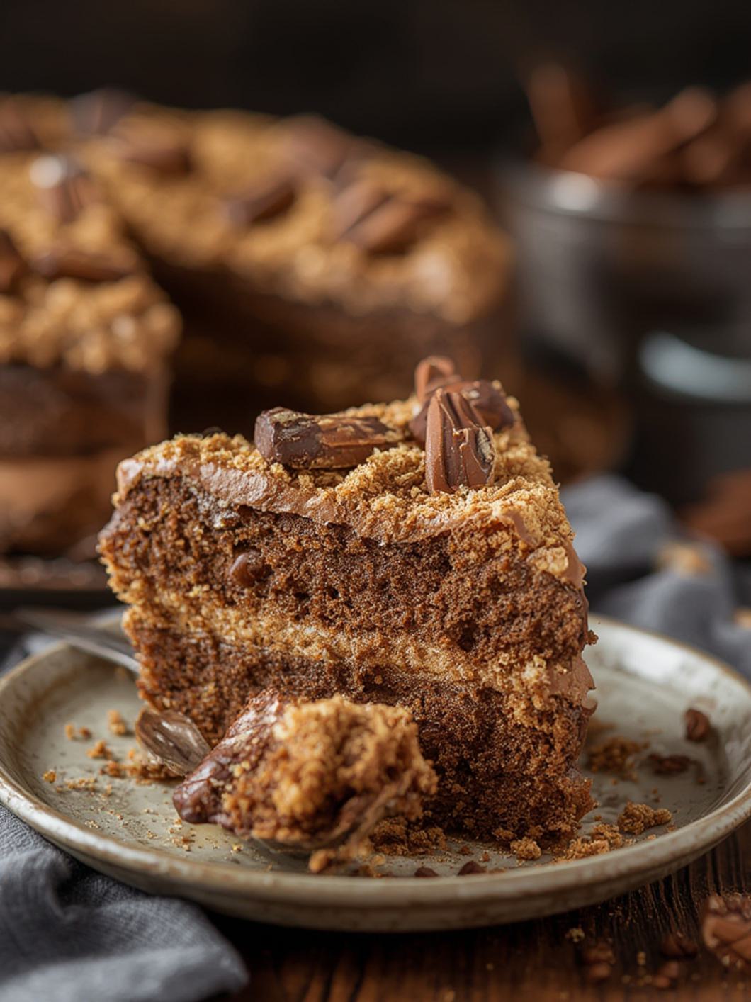 Snickers Cake cooking