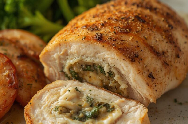 Stuffed Chicken Breast cooking