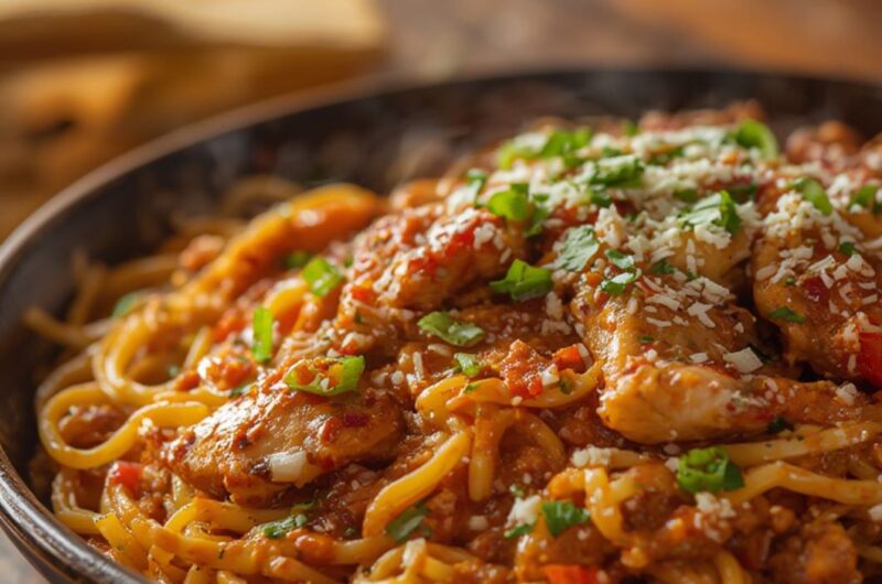 Tex Mex Chicken Spaghetti