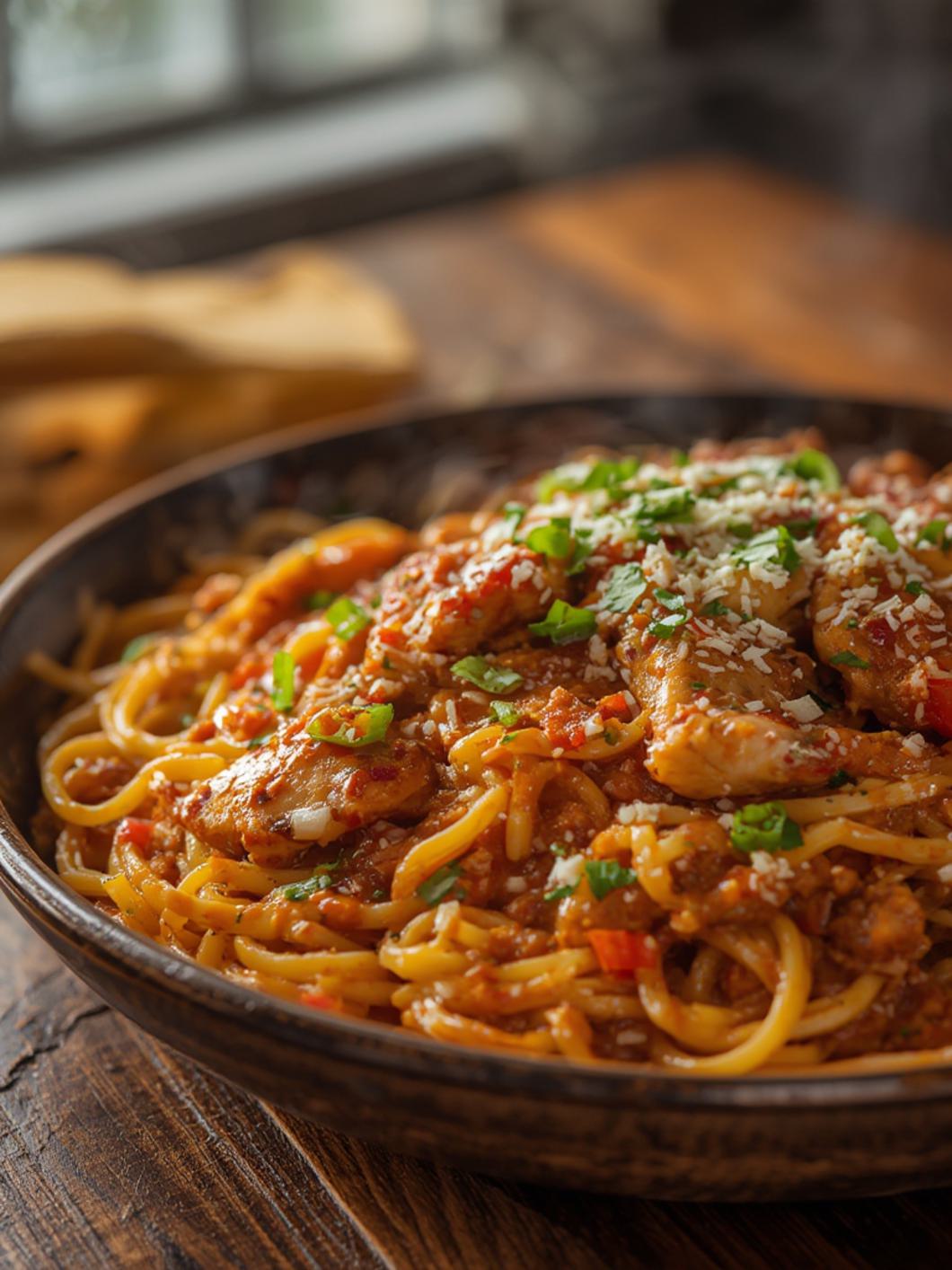 Tex Mex Chicken Spaghetti