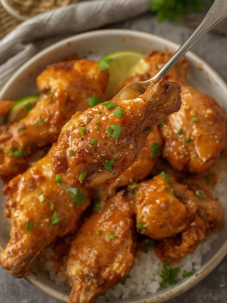 Thai Curry Chicken Wings cooking