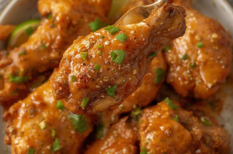 Thai Curry Chicken Wings cooking