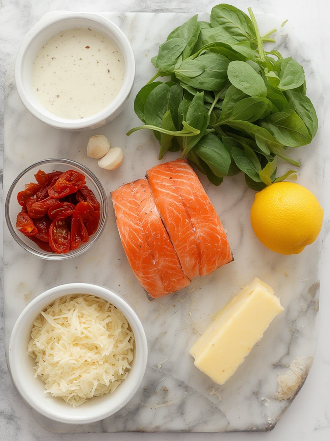 Ingredients for Tuscan Butter Salmon