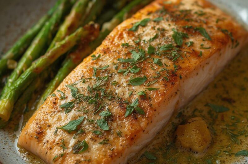 Tuscan Butter Salmon cooking