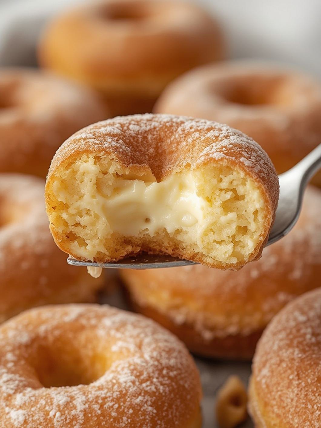 Vanilla Cream-Filled Doughnuts cooking