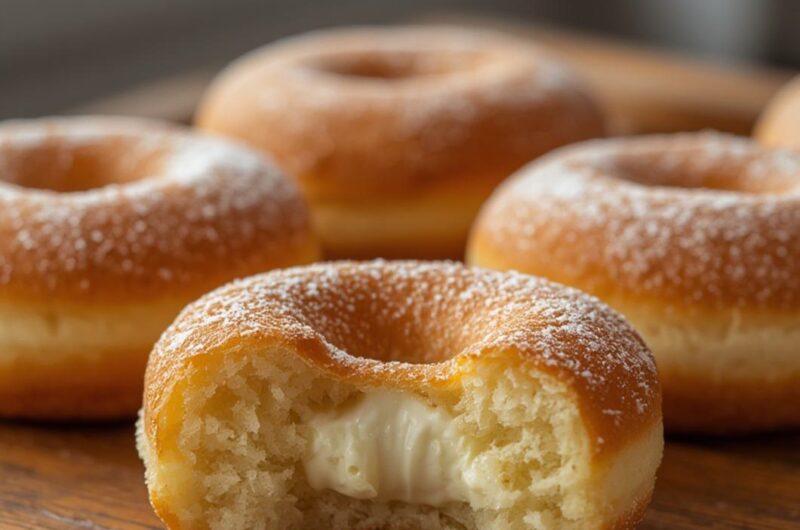 Vanilla Cream-Filled Doughnuts