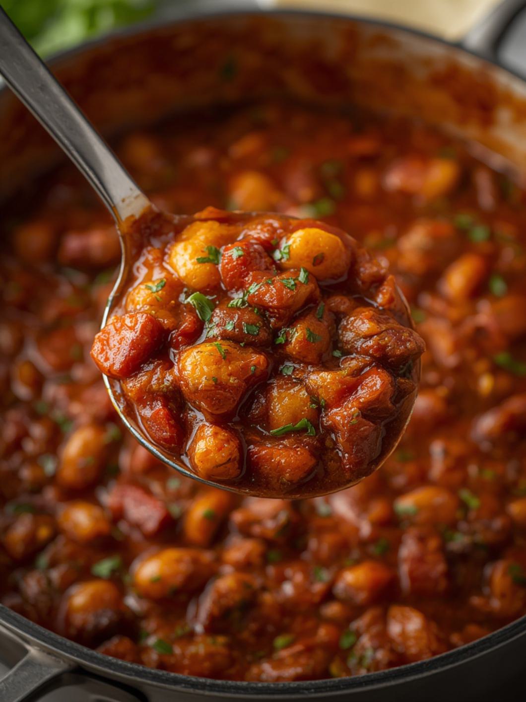 Vegetarian Chili cooking