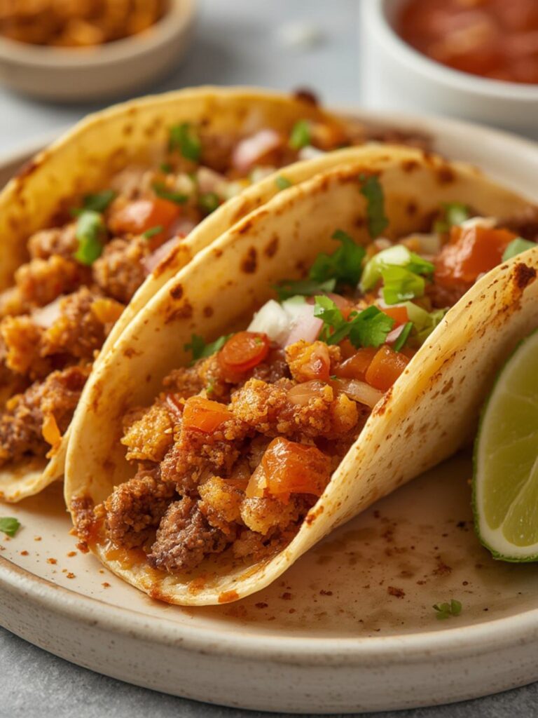 Baked Crispy Beef Tacos