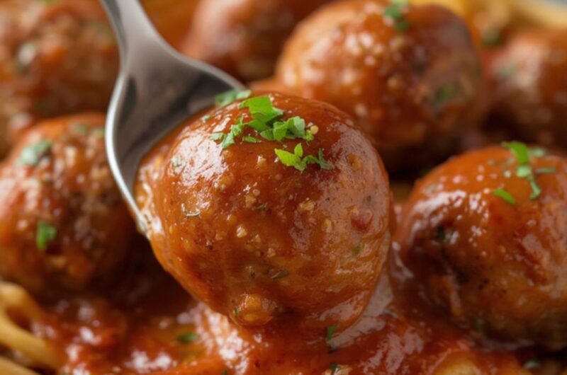 Cocktail Meatballs (3-Ingredients) cooking