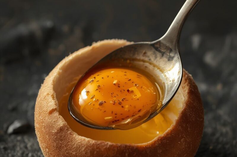 Egg in a Hole cooking