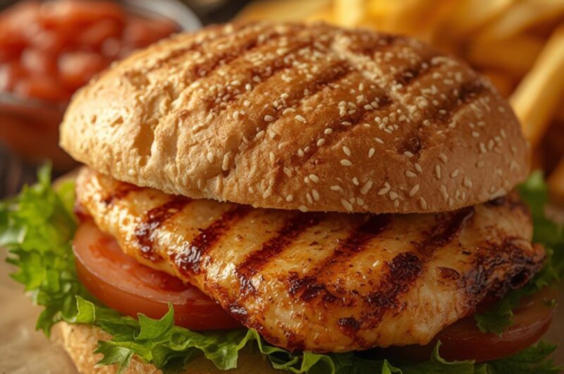 Grilled Chicken Sandwich cooking
