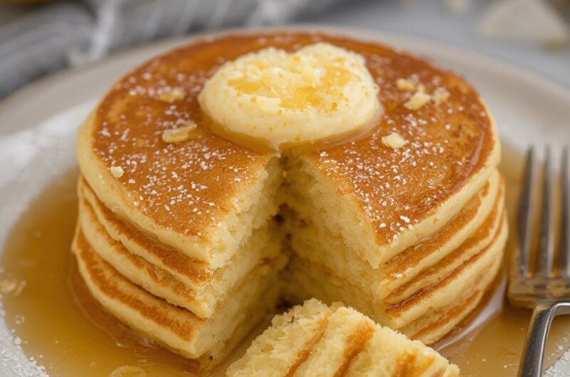 Lemon Ricotta Pancakes cooking