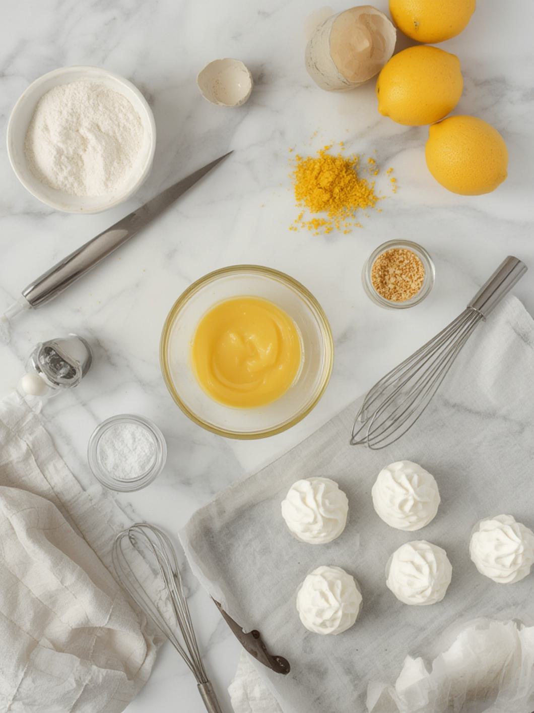Ingredients for Mini Lemon Curd Meringues