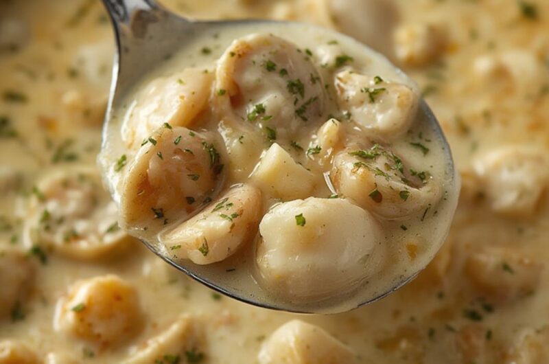 New England Clam Chowder cooking