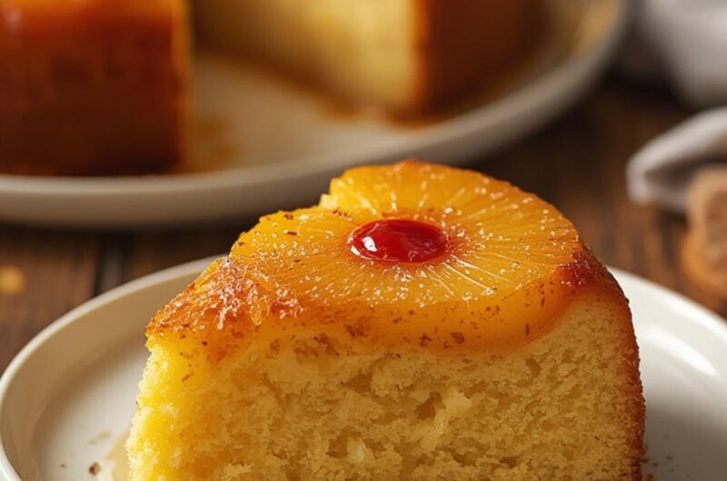 Pineapple Upside-Down Cake cooking