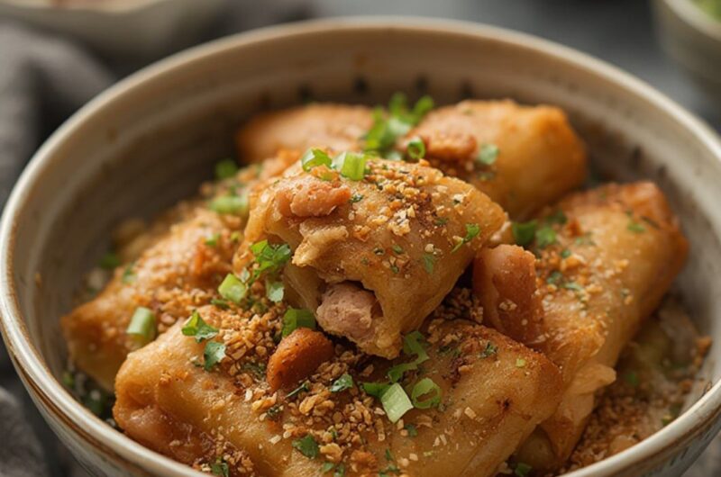 Pork Egg Roll In A Bowl cooking