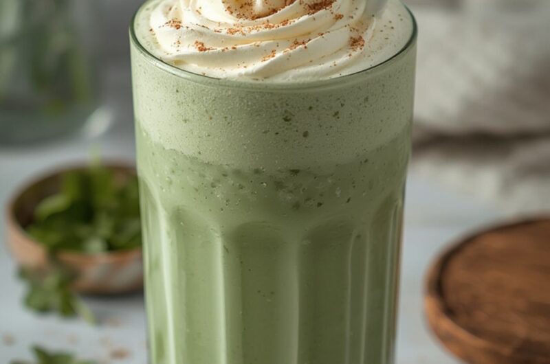 Shamrock Shake Protein Smoothie cooking