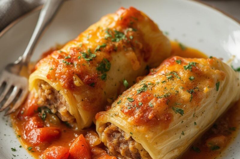 Swedish-Inspired Stuffed Cabbage Rolls cooking